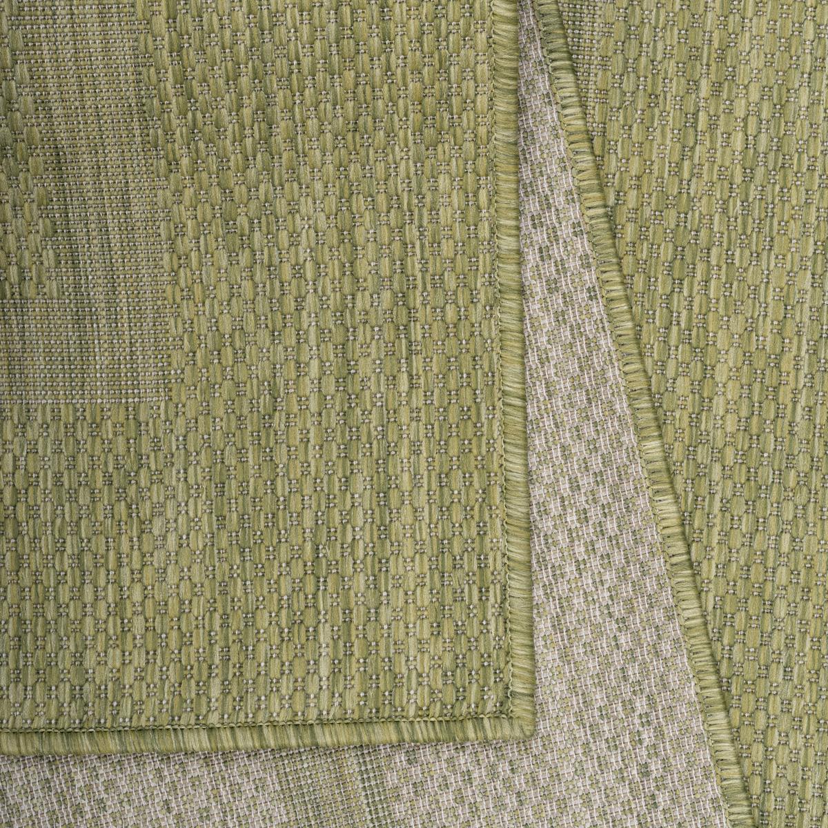 TEPPICH Outdoor ALSTER in Grün, einfarbig, Ø 120 cm - Grün, Textil (120/120cm) - KADIMA DESIGN
