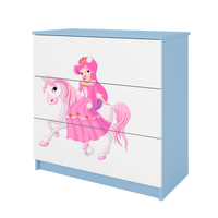 KOMMODE Babydreams Prinzessin zu Pferd 81/81/41 - Blau, Holzwerkstoff (81/81/41cm) - RAUMHIRSCH FURNITURE