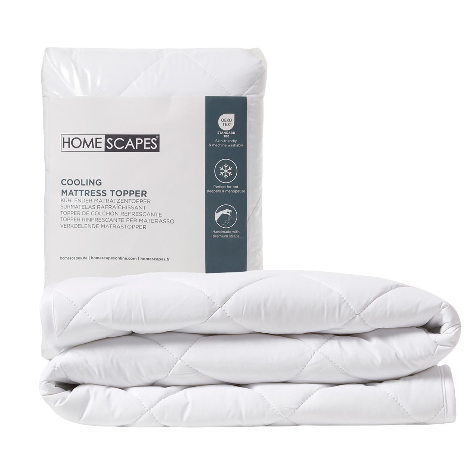 MATRATZENTOPPER kühlend 90/190 cm - Weiß, Textil - Homescapes