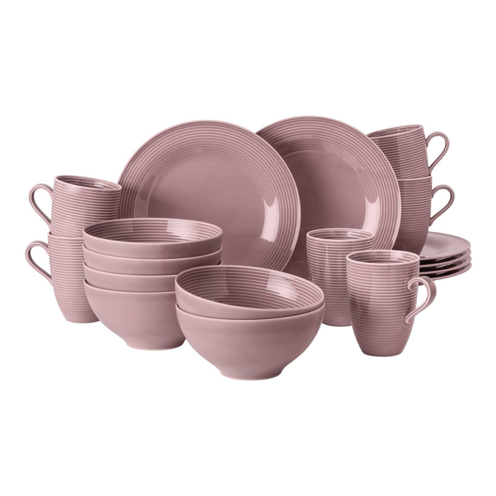 FRÜHSTÜCKS-SET Beat Color Glaze Altrosa 18-tlg. - Altrosa, Keramik (2/2/2cm) - Seltmann Weiden