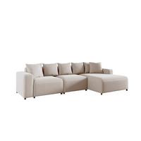ECKSOFA Megan In Salvador - Beige, Holzwerkstoff/Textil (331/165cm) - Fun Möbel