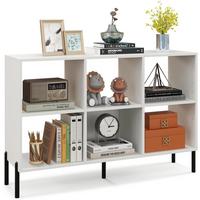 BUCHERREGAL Weiß - Weiß, Holz (120/80/35cm) - COSTWAY
