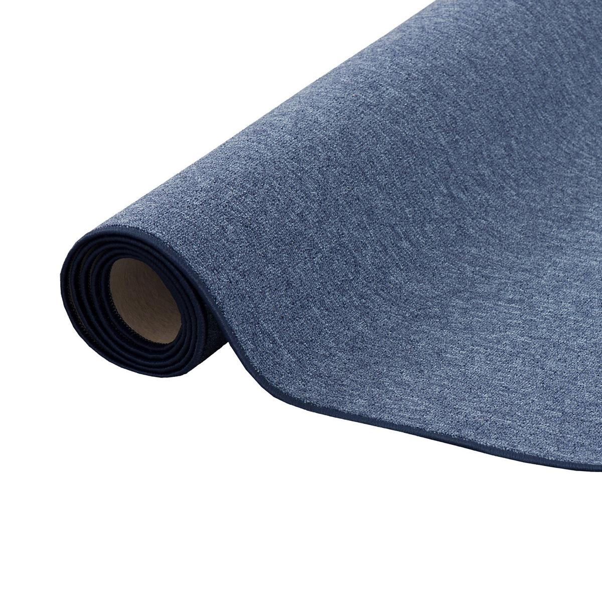 FEINSCHLINGEN VELOUR TEPPICH STRONG - Dunkelblau, Textil (133/133cm) - Snapstyle