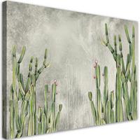 WANDBILD großer wüstenkaktus - Pink, Textil (60/40cm) - Feeby