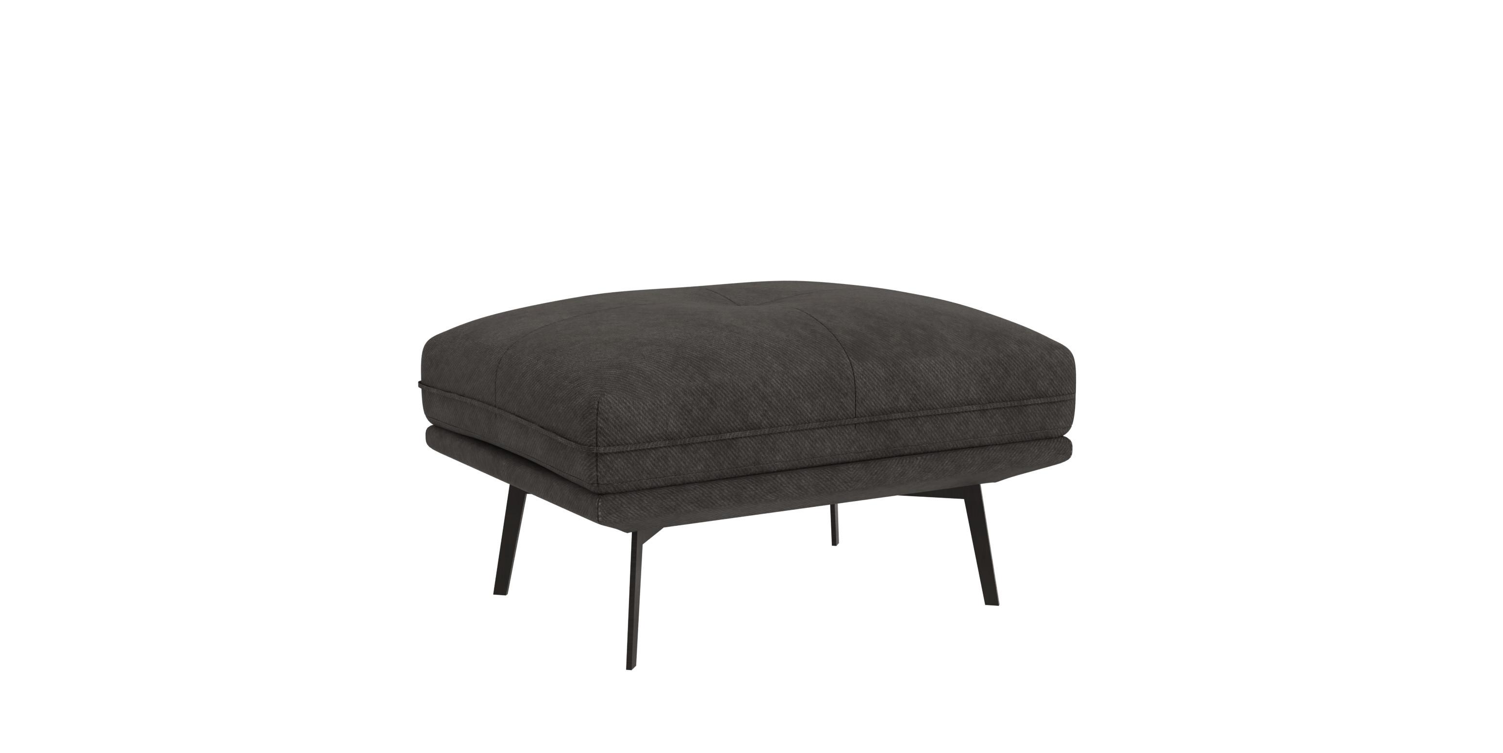 HOCKER Loris Schwarz Samt - Schwarz, Holz/Textil (83/47/62cm) - S-Style Möbel
