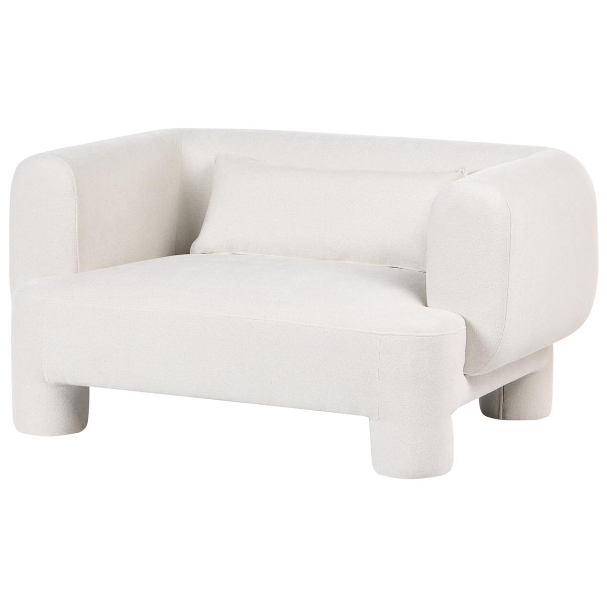 SOFA-SET 6-Sitzer Stoff Weiß Hogbo - Weiß, Textil (180/73/93cm) - Beliani