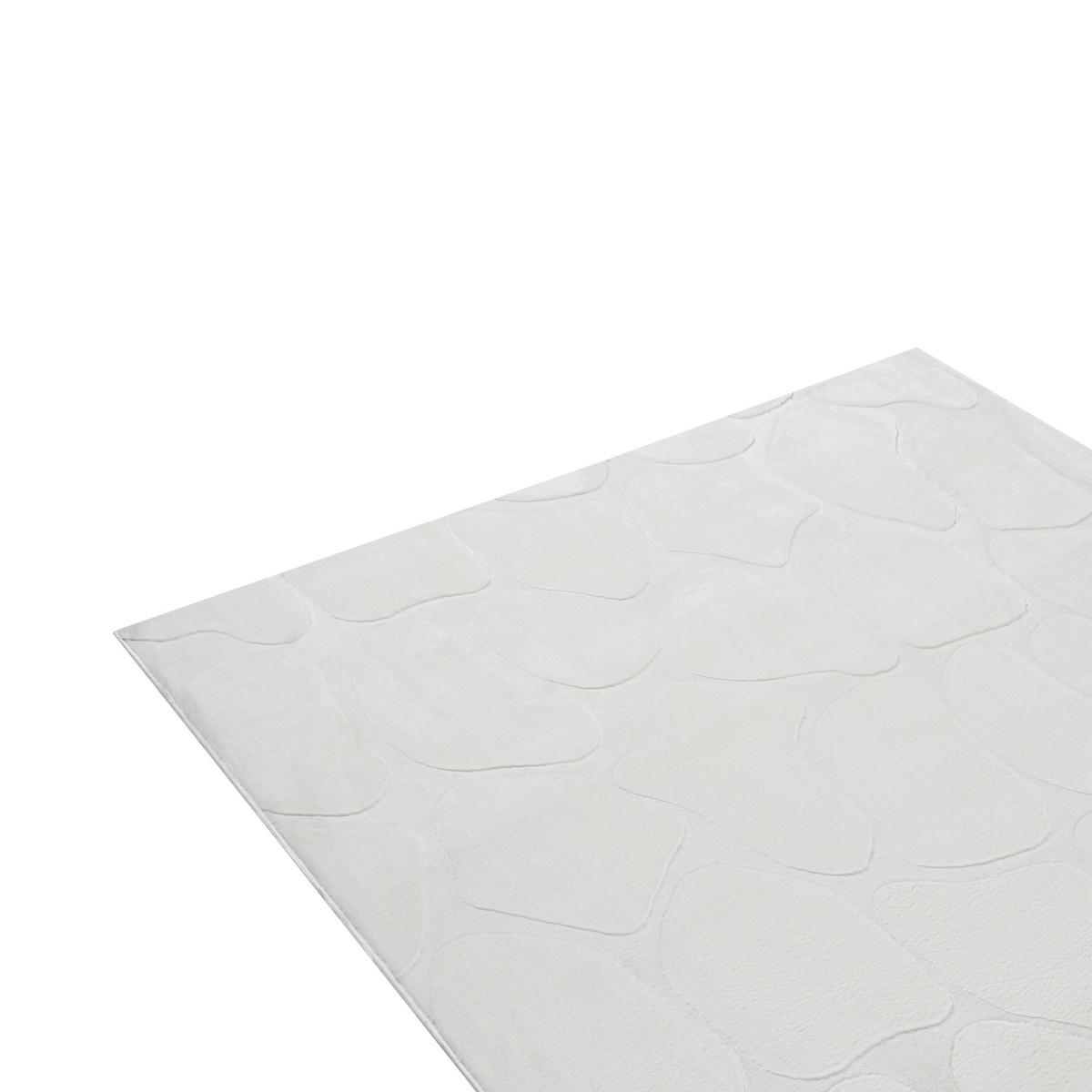 TEPPICH Cremeweiß 160/230 cm Kawi - Creme/Weiß, Textil (160/230cm) - Beliani