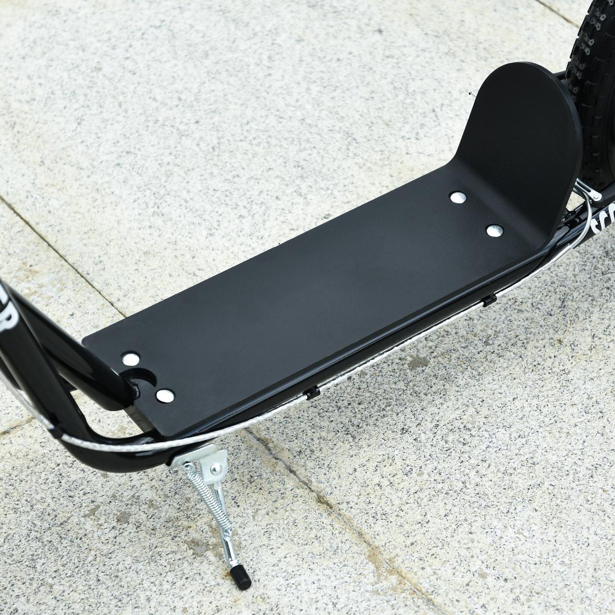 TRETROLLER Scooter Cityroller Kinder Luftreifen Roller verstellbar Alu Schwarz - Schwarz, Metall (139/58/96cm) - HOMCOM