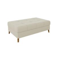 HOCKER Alma Beige Cord - Beige/Braun, Holz/Textil (118/40/73cm) - S-Style Möbel