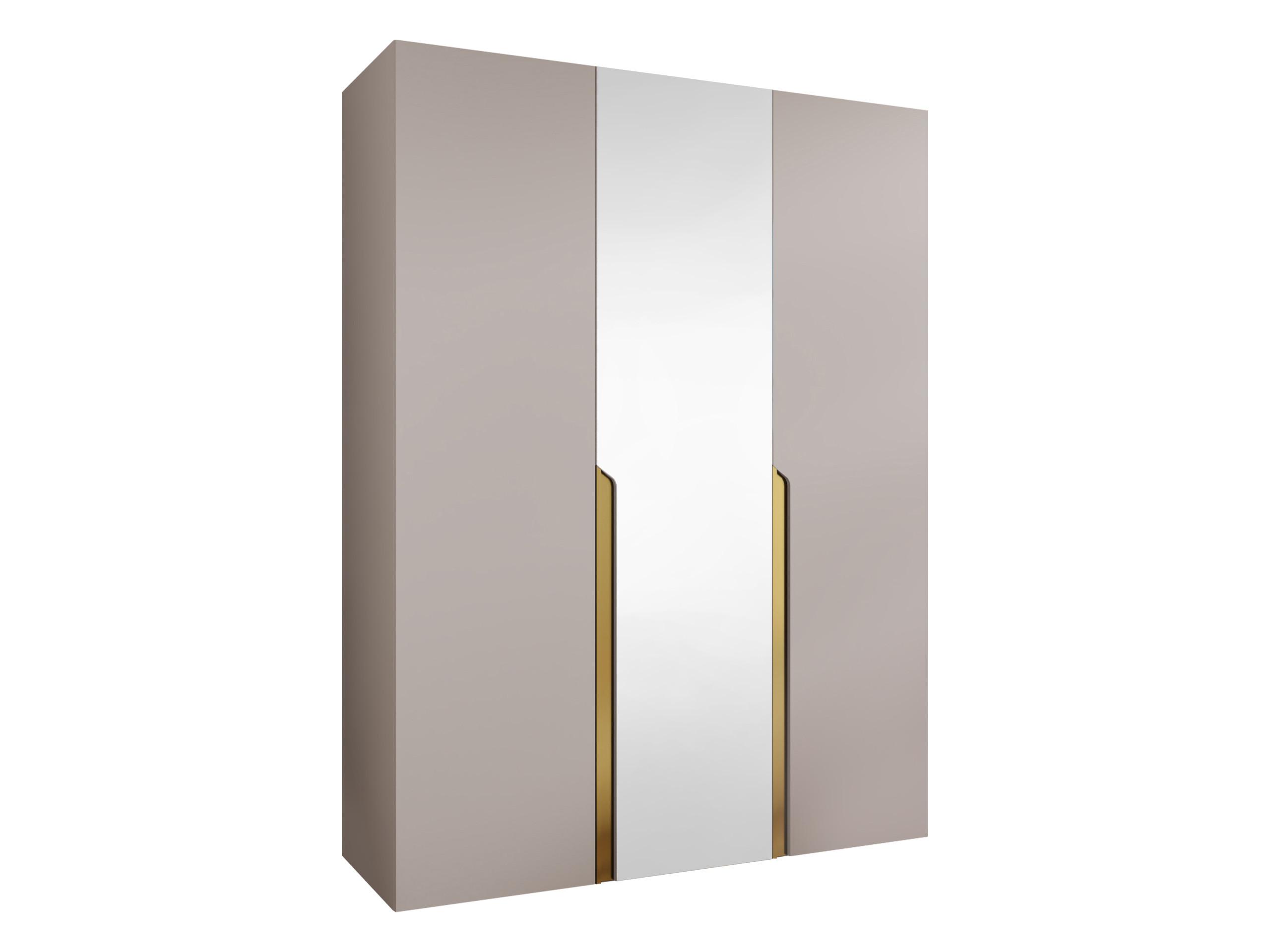 DREHTÜRENSCHRANK Mila II 150 - Kaschmir/Goldfarben, Holzwerkstoff/Kunststoff (150/202/52cm) - MIRJAN24