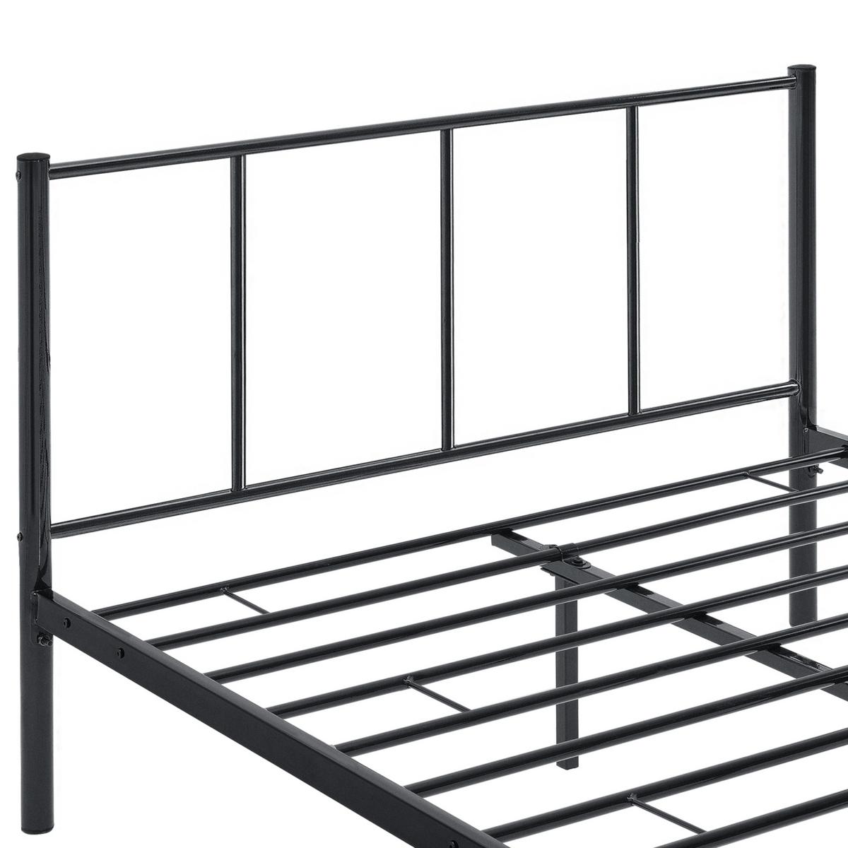 METALLBETT Laos - Schwarz, Metall (160/200cm) - [en.casa]