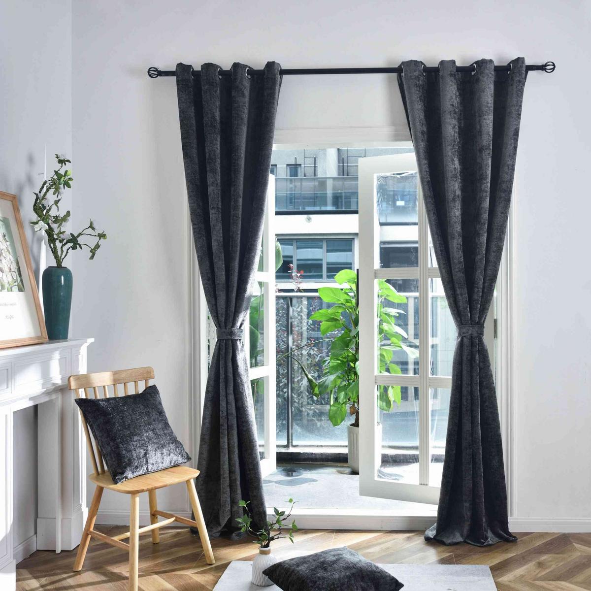VORHANG NÜRNBERG HxB 245x135 cm Dunkelgrau - Dunkelgrau, Textil (135/245/245cm) - Gardinenbox