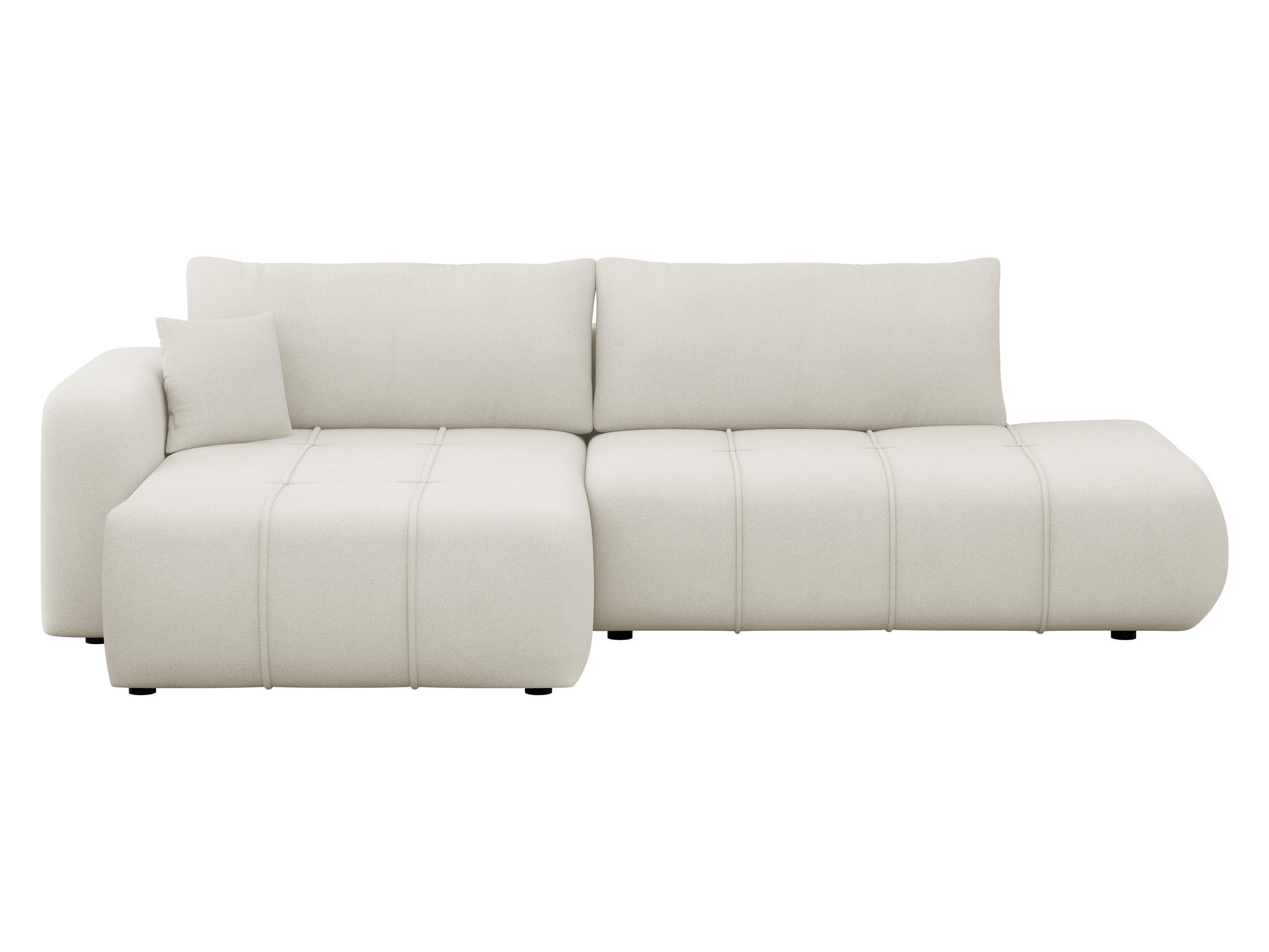 ECKSOFA Furyn O, Seite: Links - Creme/Schwarz, Holzwerkstoff/Kunststoff (262/145cm) - MIRJAN24