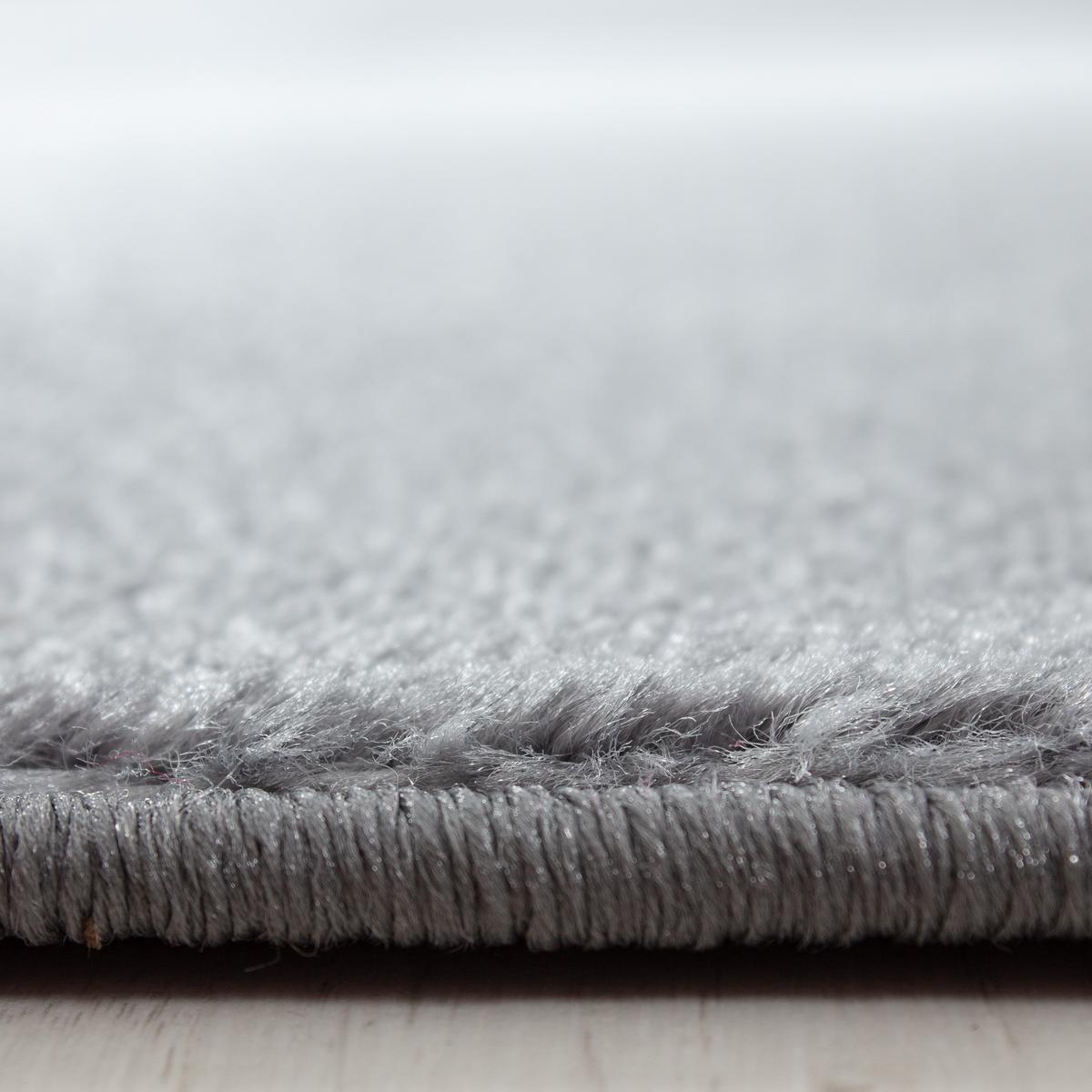 KURZFLORTEPPICH DRAU, mit Farbverlauf, Schwarz, 140 x 200 cm - Grau, Textil (200/140cm) - KADIMA DESIGN