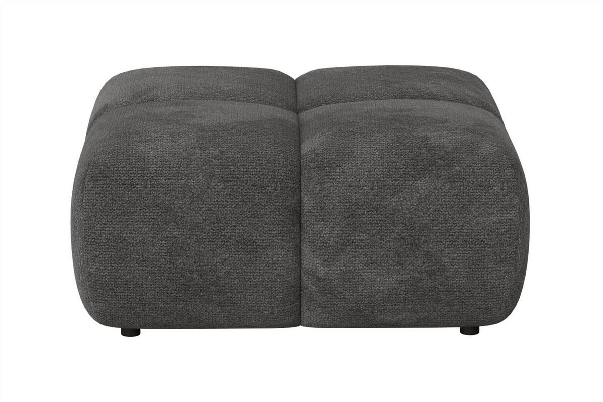 POLSTERHOCKER Vega - Dunkelgrau, Holzwerkstoff/Textil (90/45/90cm) - Fun Möbel