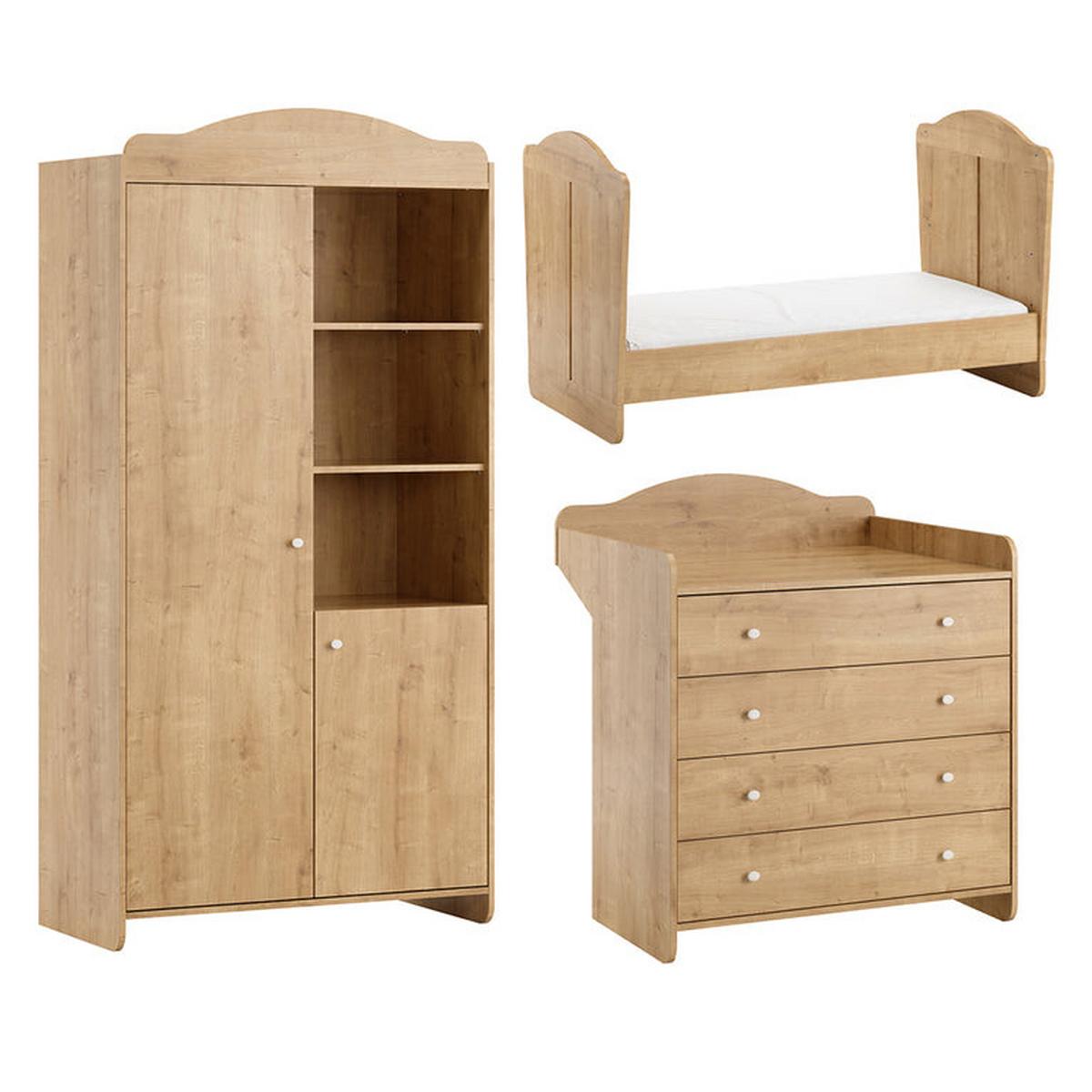 BABYZIMMER 3-teilig Megeve Holz - Braun, Holzwerkstoff (144.4/87/86cm) - Petits-meubles
