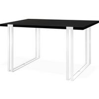 ESSTISCH Lilo rechteckig ausziehbar, Schwarz 120-220/80/76 cm - Schwarz/Weiß, Holzwerkstoff/Metall (80/220/76cm) - WFL GROUP