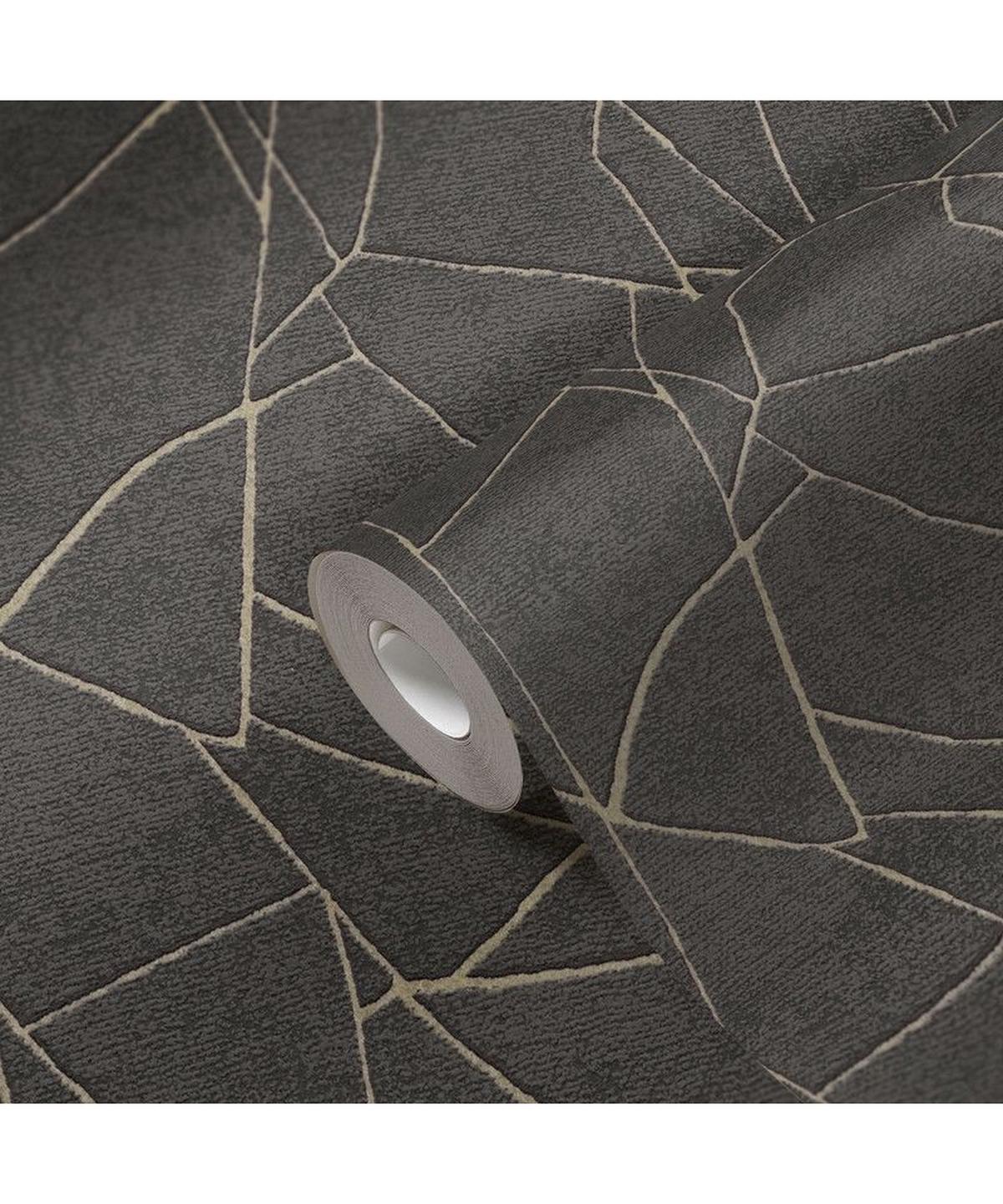 VLIESTAPETE Schwarz 53/1005 cm - Schwarz, Textil (53/1cm) - KUNSTLOFT
