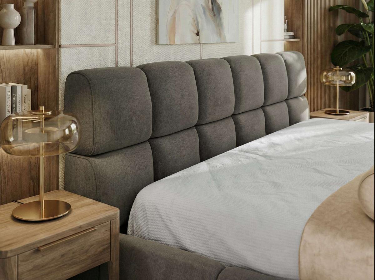 POLSTERBETT NIRA CLASSIC 200/200 - Dunkelgrau Velvet - Multipocket-Matratze - Dunkelgrau, Textil (200/200cm) - MKS