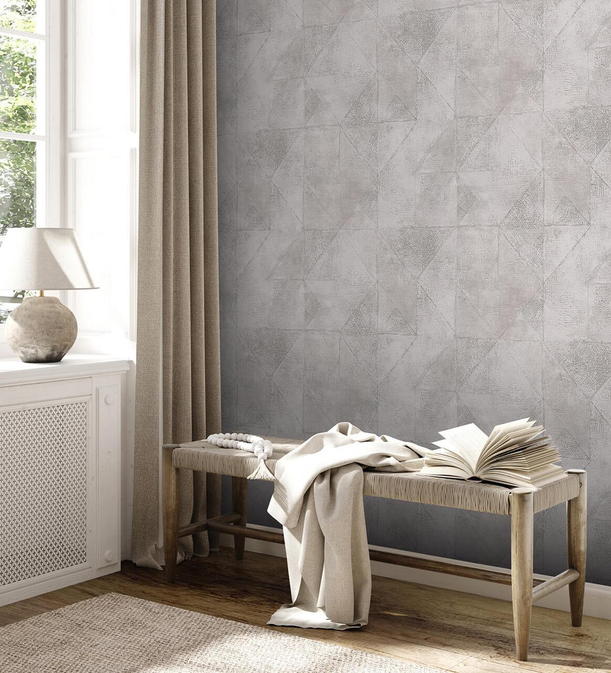VLIESTAPETE Grau 53/1005 cm - Silberfarben, Kunststoff/Textil (53/1cm) - KUNSTLOFT