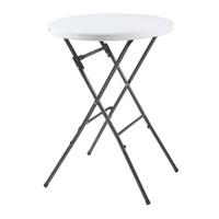 KLAPPTISCH Ljusnarsberg - Weiß, Kunststoff/Metall (80/80/110cm) - [en.casa]