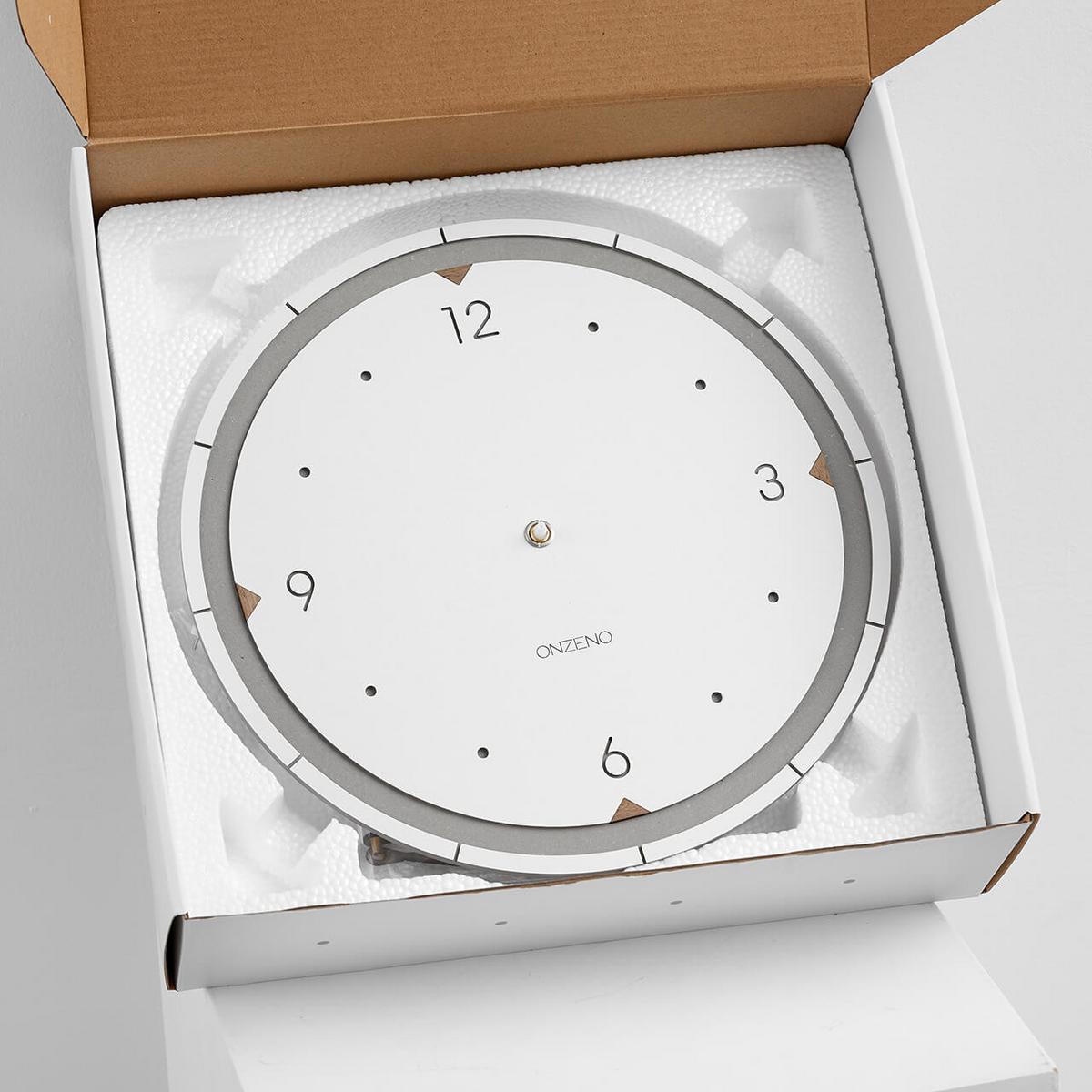 WANDUHR Design Weiß 29/29 cm - Weiß, Holzwerkstoff (29/29/1cm) - ONZENO