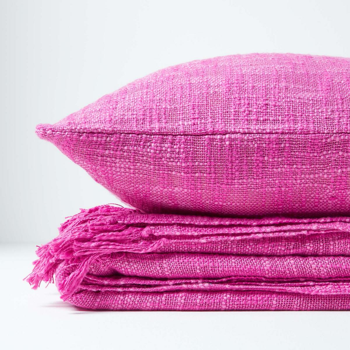 KISSENHÜLLE Nirvana Slub 30/50 cm, 100% Baumwolle - Pink, Textil (30/50cm) - Homescapes