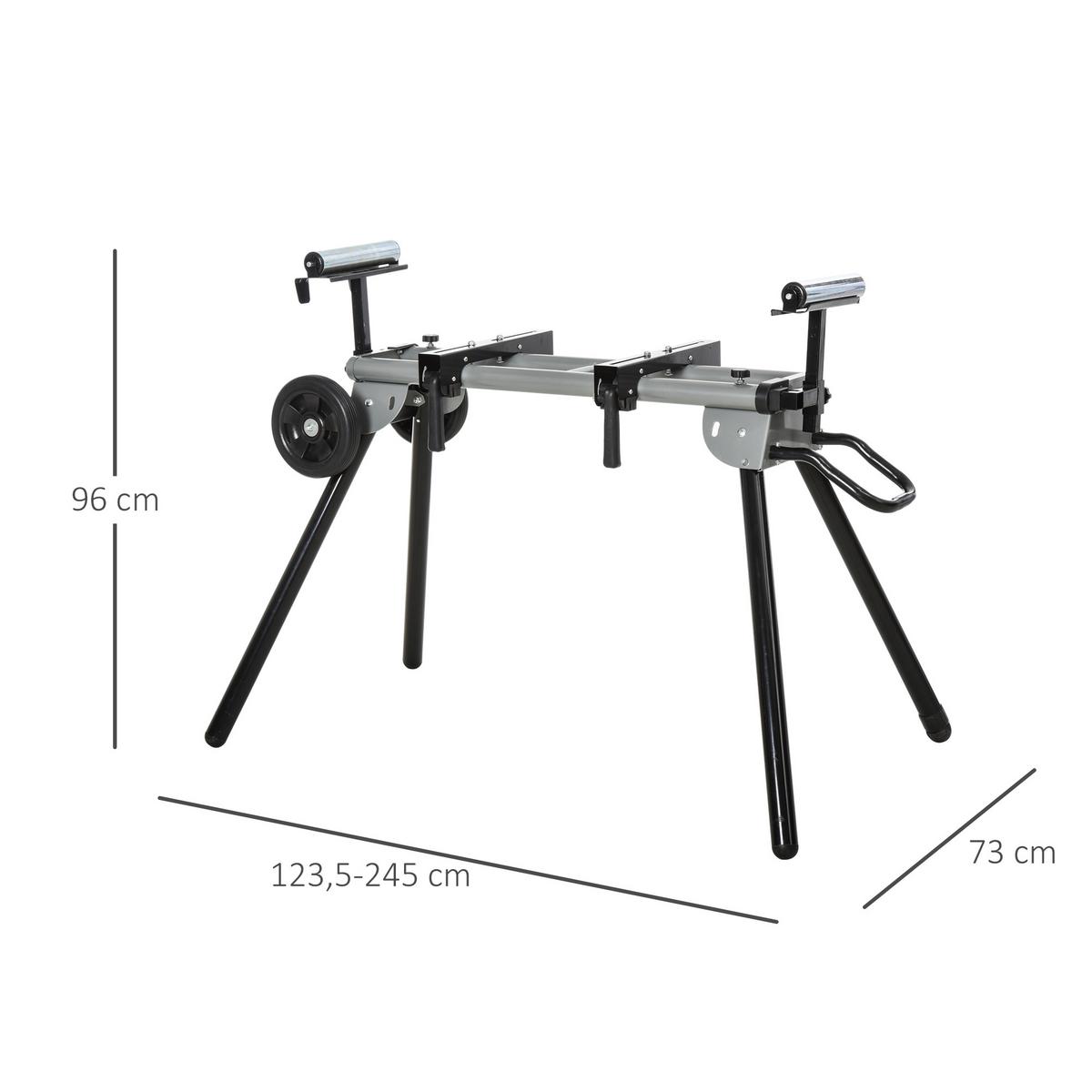 ARBEITSTISCH, Stahl, Schwarz+Silber - Multicolor, Metall (245/73/96cm) - DURHAND