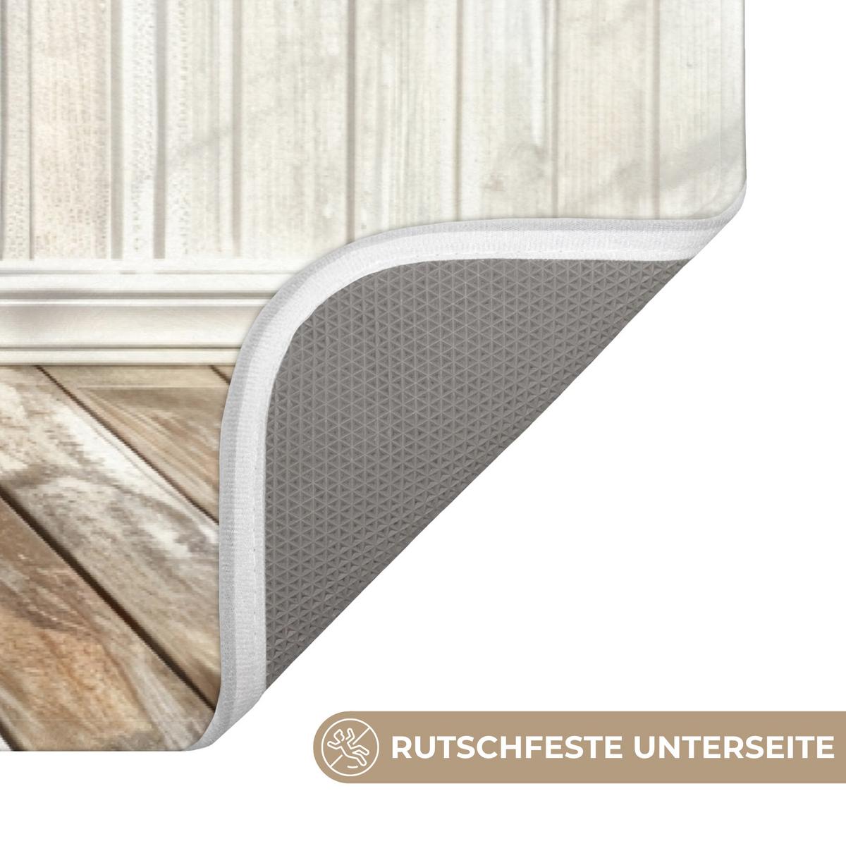 BADEMATTE Esel - Tiere - Badewanne - Schaumstoff 90x60 cm - Creme, Textil (90/60cm) - OnlyWow