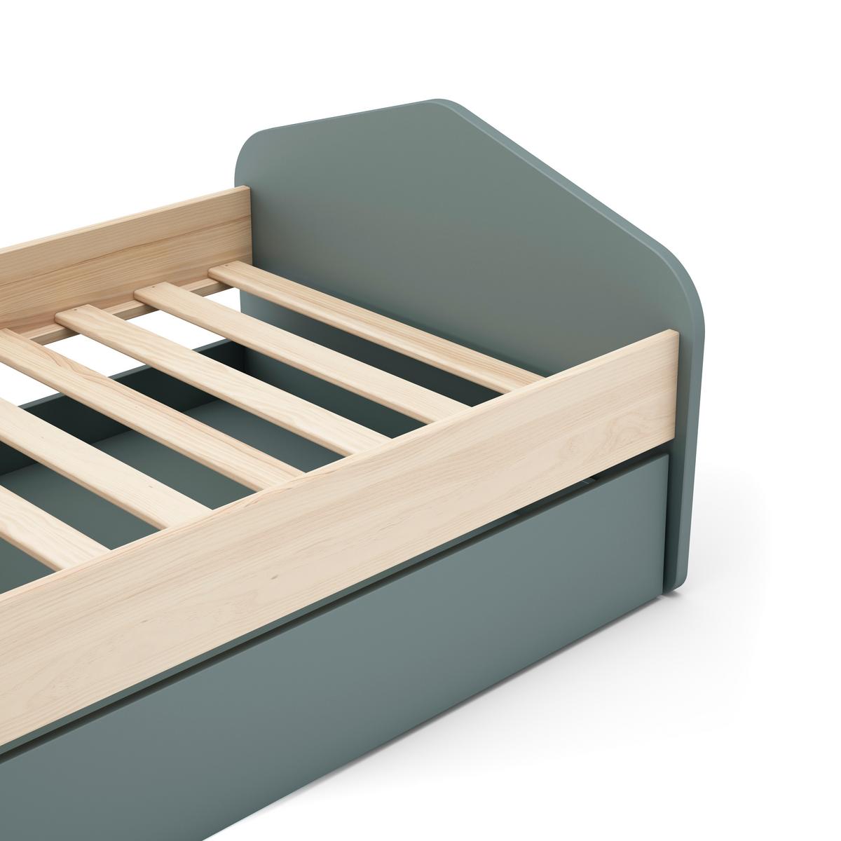 BETT Estefania Grün 205.4/100/65 cm - Grün, Holz (190/90cm) - Calicosy