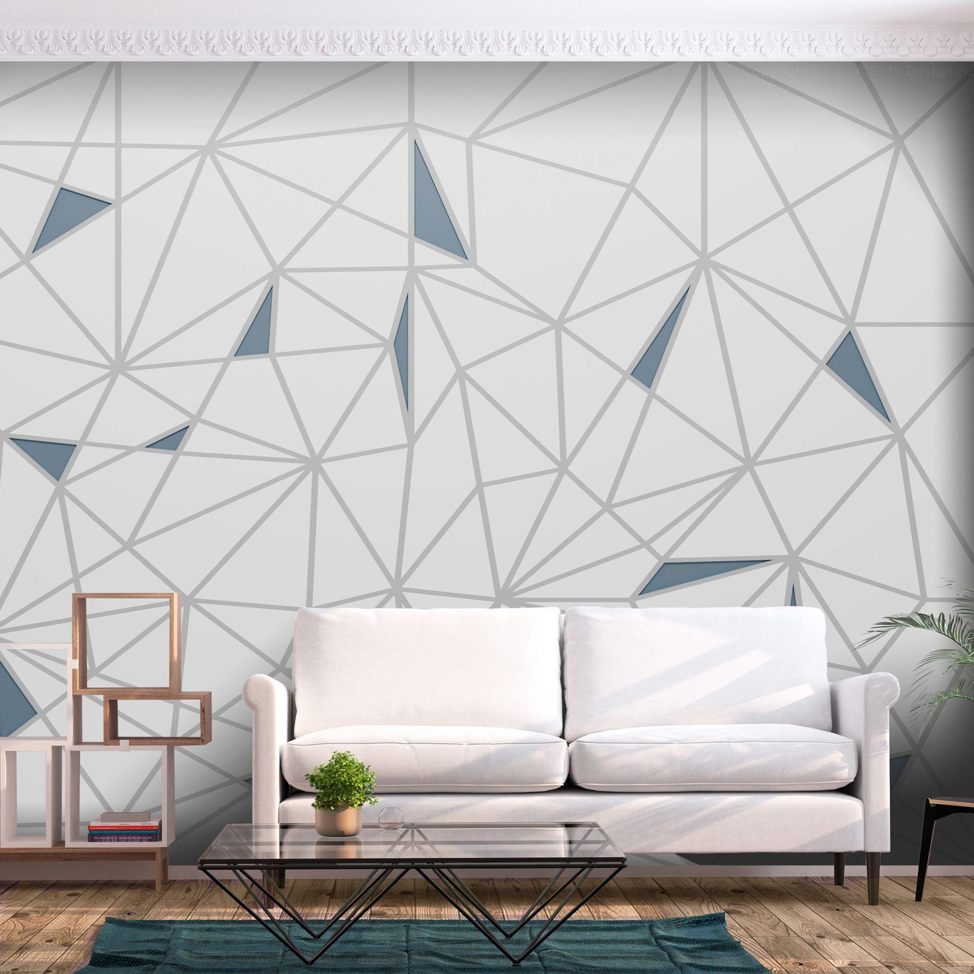 SELBSTKLEBENDE FOTOTAPETE 392/280 cm - Blau/Grau, Kunststoff/Textil (392/1cm) - KUNSTLOFT