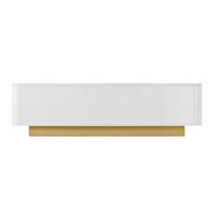 TV LOWBOARD weiß modern 3 türen kabelmanagement - Weiß, Holzwerkstoff (170/47/40.5cm) - Urban Meuble