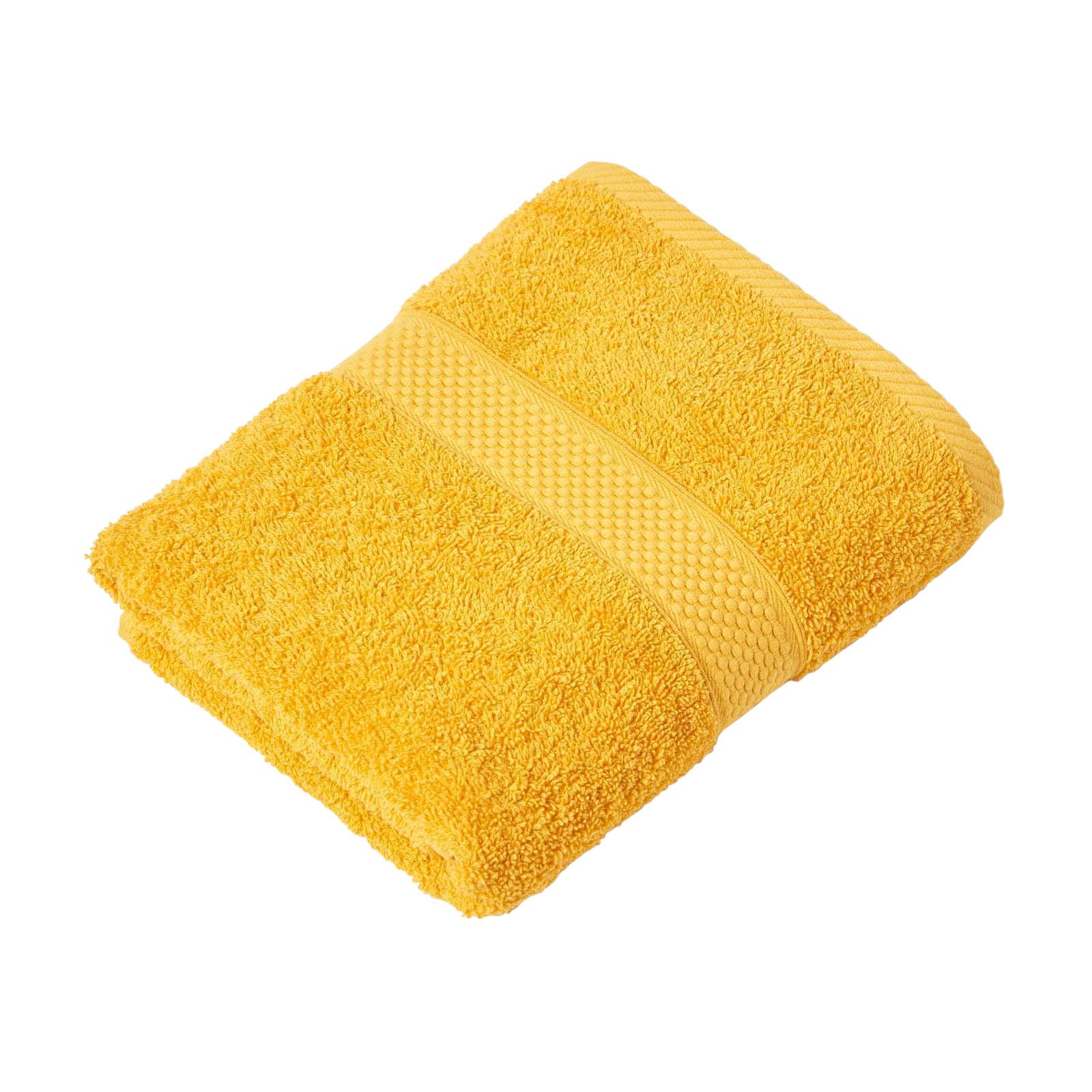 DUSCHTUCH Essential senfgelb 70/130 cm - Currygelb, Textil (70/130cm) - Homescapes