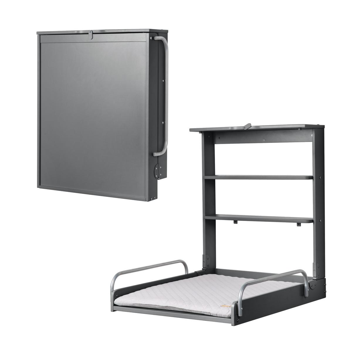WANDWICKELREGAL roba Style grau - Anthrazit, Holzwerkstoff (66.5/78/76.5cm) - Roba