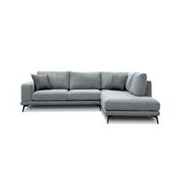ECKSOFA MEDIOLANE 5-Sitzer, silberfarben - Silberfarben, Holzwerkstoff/Textil (282/219cm) - Wozimo