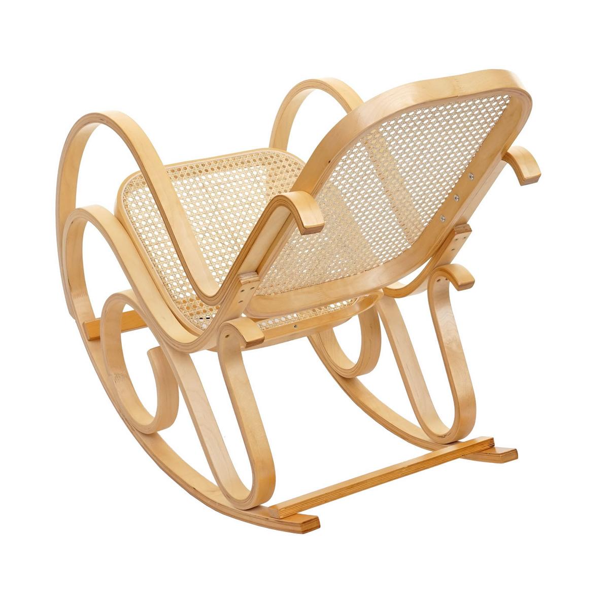 SCHAUKELSTUHL Eiche Dekor - Eichefarben/Beige, Holz (55/90/96cm) - MCW