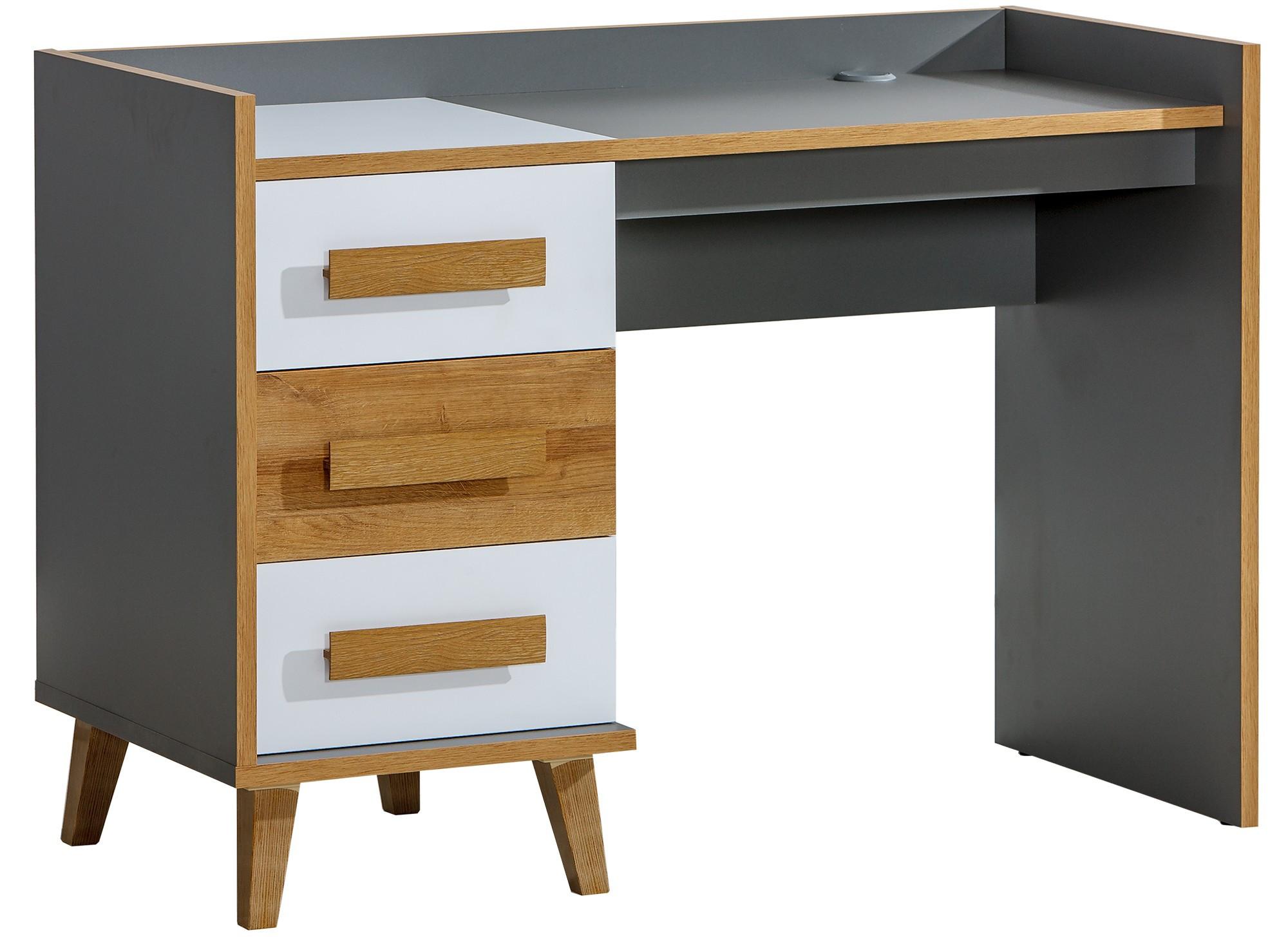 SCHREIBTISCH FIABA 120x55x85,2 cm Bürotisch Computertisch, Anthrazit - Anthrazit, Holzwerkstoff (55/120/85.2cm) - MASSENO