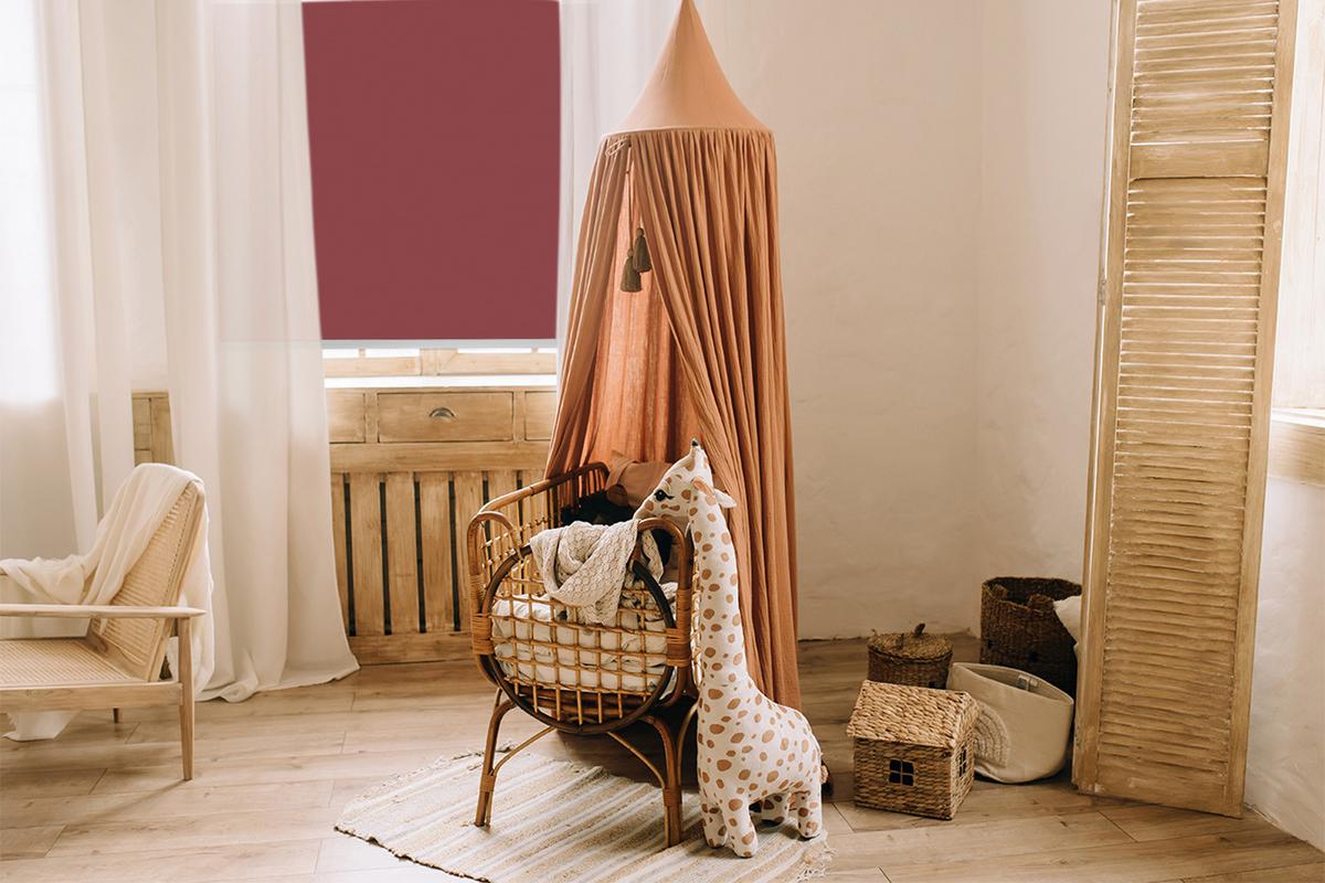 INNENROLLO - Fensterrollo - Rollo - 80x140 cm - Rotwein - Bordeaux, Kunststoff (80/140/0.5cm) - TULUP