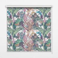 INNENROLLO - Fensterrollo - Rollo - 100x180 cm - Schmetterlinge auf Blumen - Grün, Kunststoff (100/180/0.5cm) - TULUP
