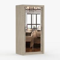 KLEIDERSCHRANK Milan 100 cm, 100/200/64, 2-türig, Sonoma-Eiche - Sonoma Eiche, Holzwerkstoff (100/200/64cm) - imoebel24