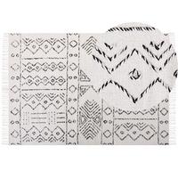 KURZFLOR-TEPPICH Alkent 230/160 cm - Weiß, Textil (160/230cm) - Beliani