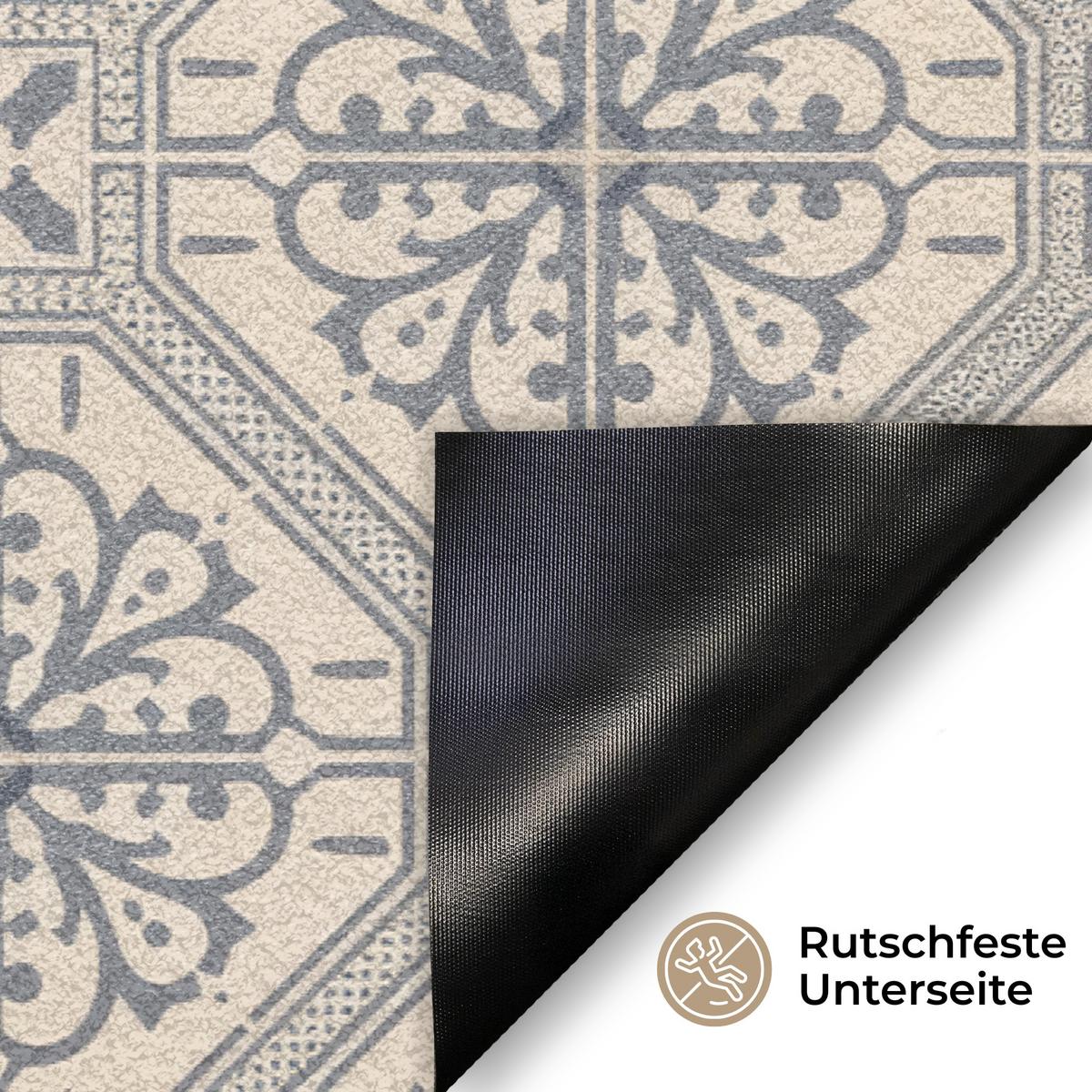 FUSSMATTE Willkommen - Klassisch - Grau Flurteppich 60x40 cm - Beige, Kunststoff (60/0.4cm) - MuchoWow