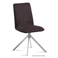 ESSZIMMERSTUHL (6er-Set) Dorice 47x92x60 Edelstahl/Espresso - Edelstahlfarben/Dunkelbraun, Kunststoff (60/92/47cm) - 58aufmkessel