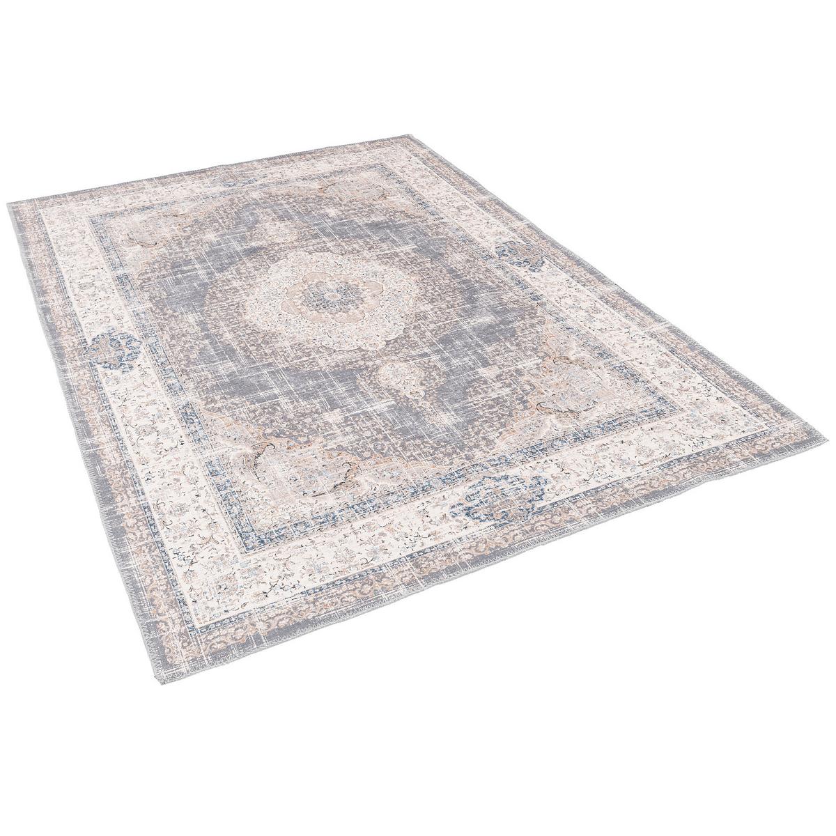 VINTAGE DESIGNERTEPPICH FINESSE ORIENT MEDAILLON - Beige/Grau, Textil (80/250cm) - Pergamon