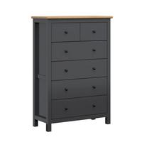 KOMMODE Duck Anthrazitgrau und Holz - Grau, Holzwerkstoff (101/145/44cm) - Petits-meubles