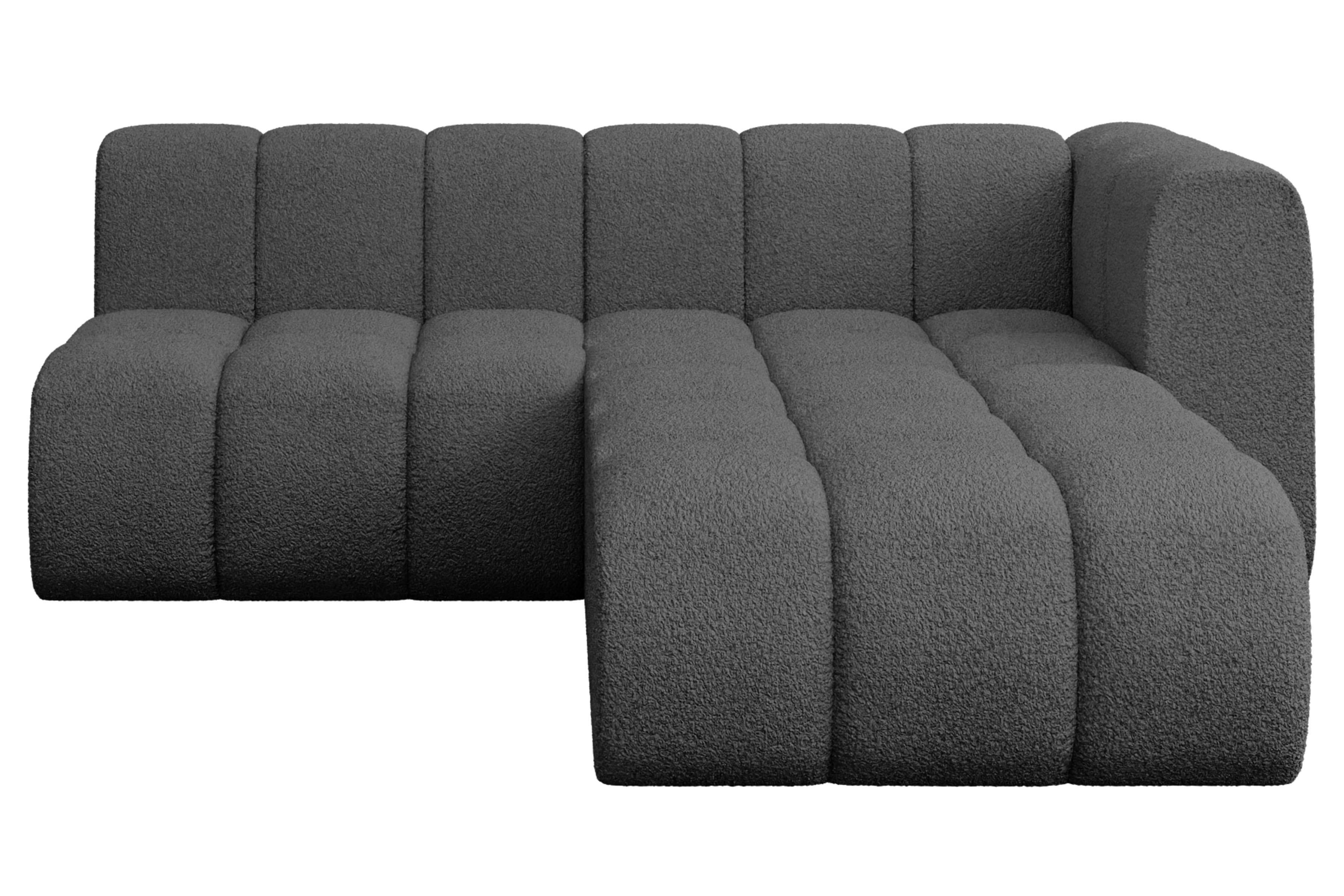 ECKSOFA modulares Sofa Darnel-L1 - 205x177x70 cm Grau - Grau, Holzwerkstoff/Textil (205/177cm) - ALTDECOR