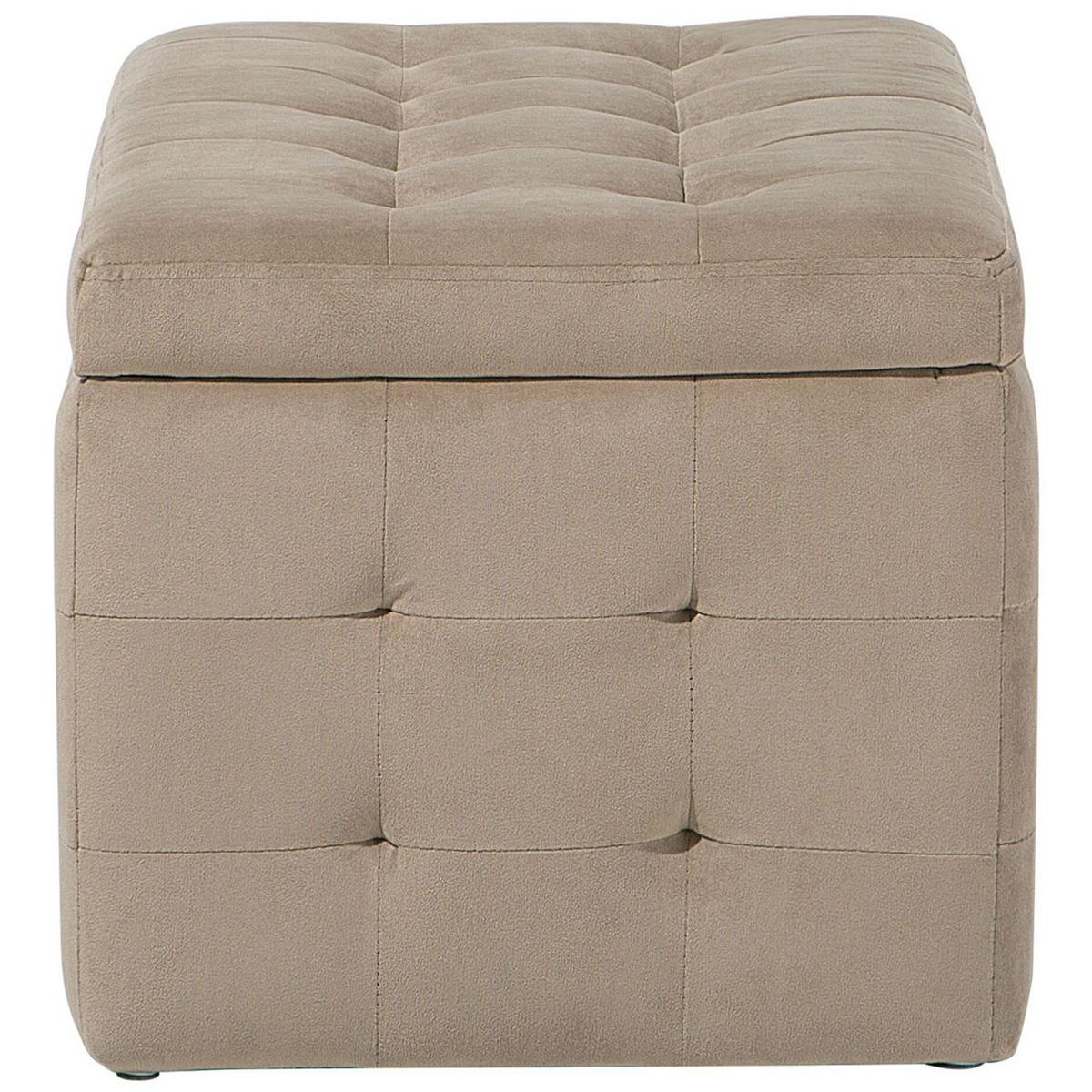 TRUHENBANK Michigan 42/72/40 cm - Hellbraun, Textil (72/40/42cm) - Beliani