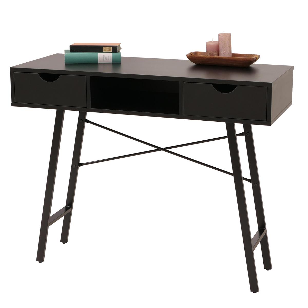 KONSOLENTISCH Schwarz - Schwarz, Holz (40/100/80cm) - MCW