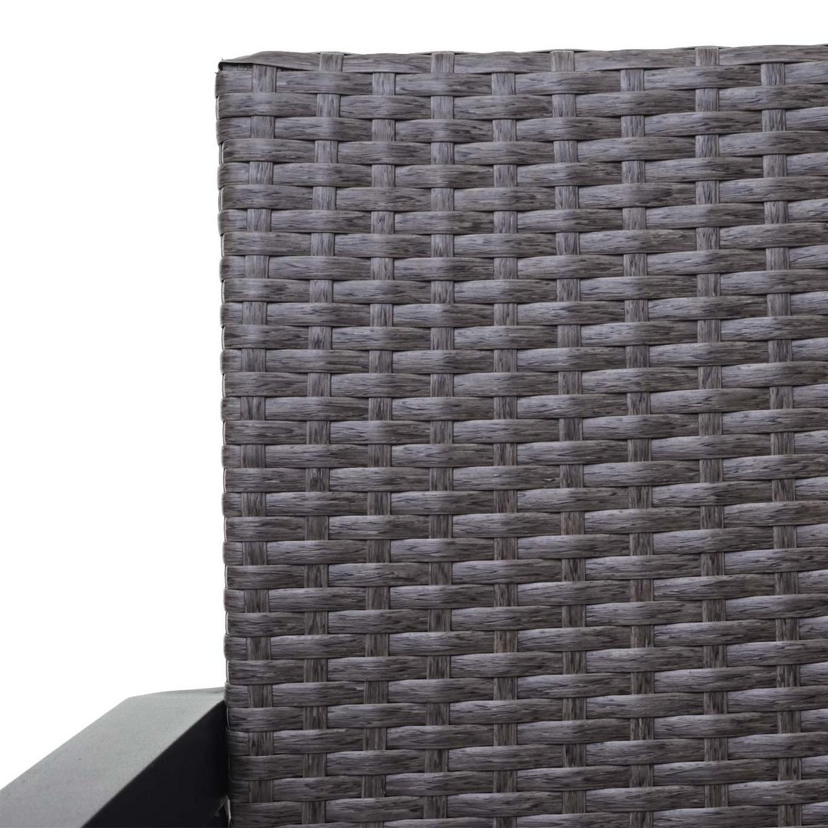 POLY-RATTAN 2ER SITZBANK Grau, Rot - Rot/Grau, Kunststoff (117/84/57cm) - MCW