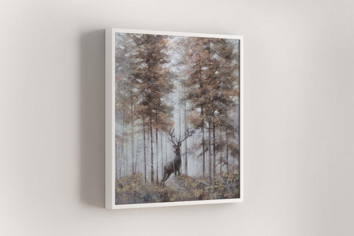 ACRYLBILD HANDGEMALT 80/80 cm - Beige/Braun, Holz/Textil (80/80cm) - KUNSTLOFT